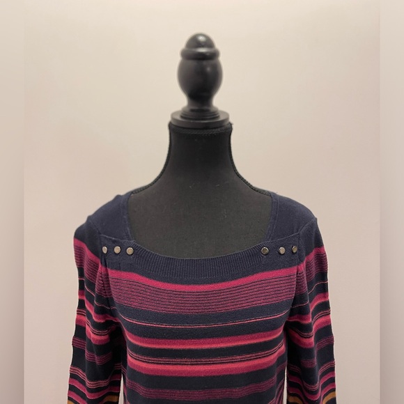 Monsoon Knitted Striped Sweater Dress - Picture 3 of 3